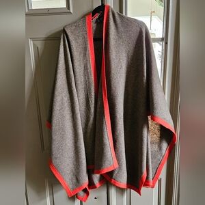 Carmel  Shawl with Orange Trim